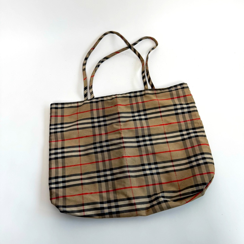 Burberry Tan Plaid Women's Tote Bag
